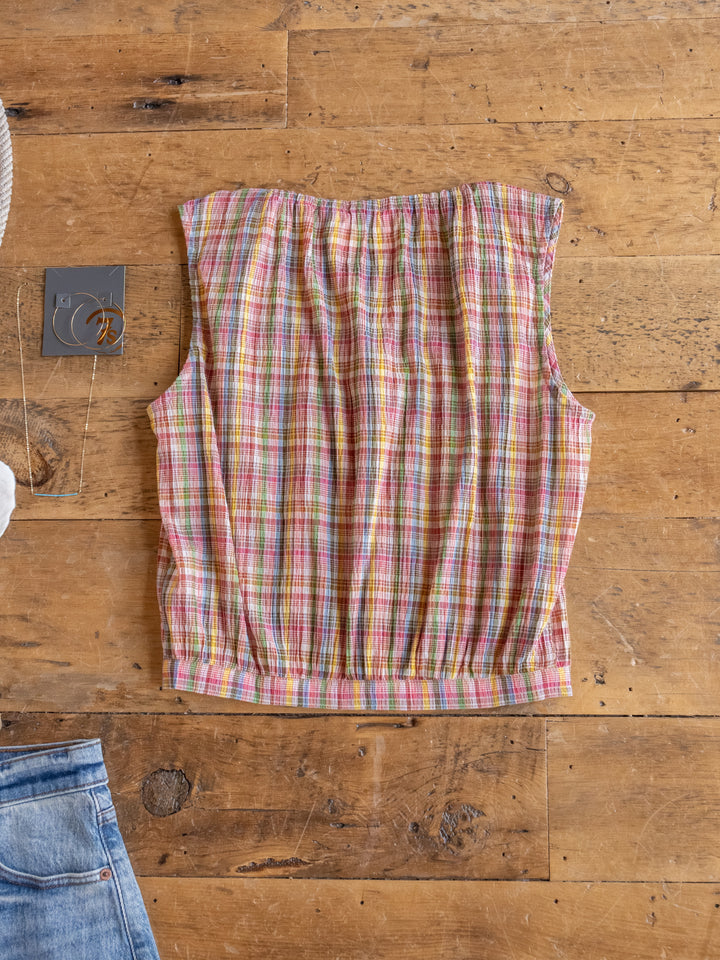 Chikasaw Multi Colored Plaid Tank
