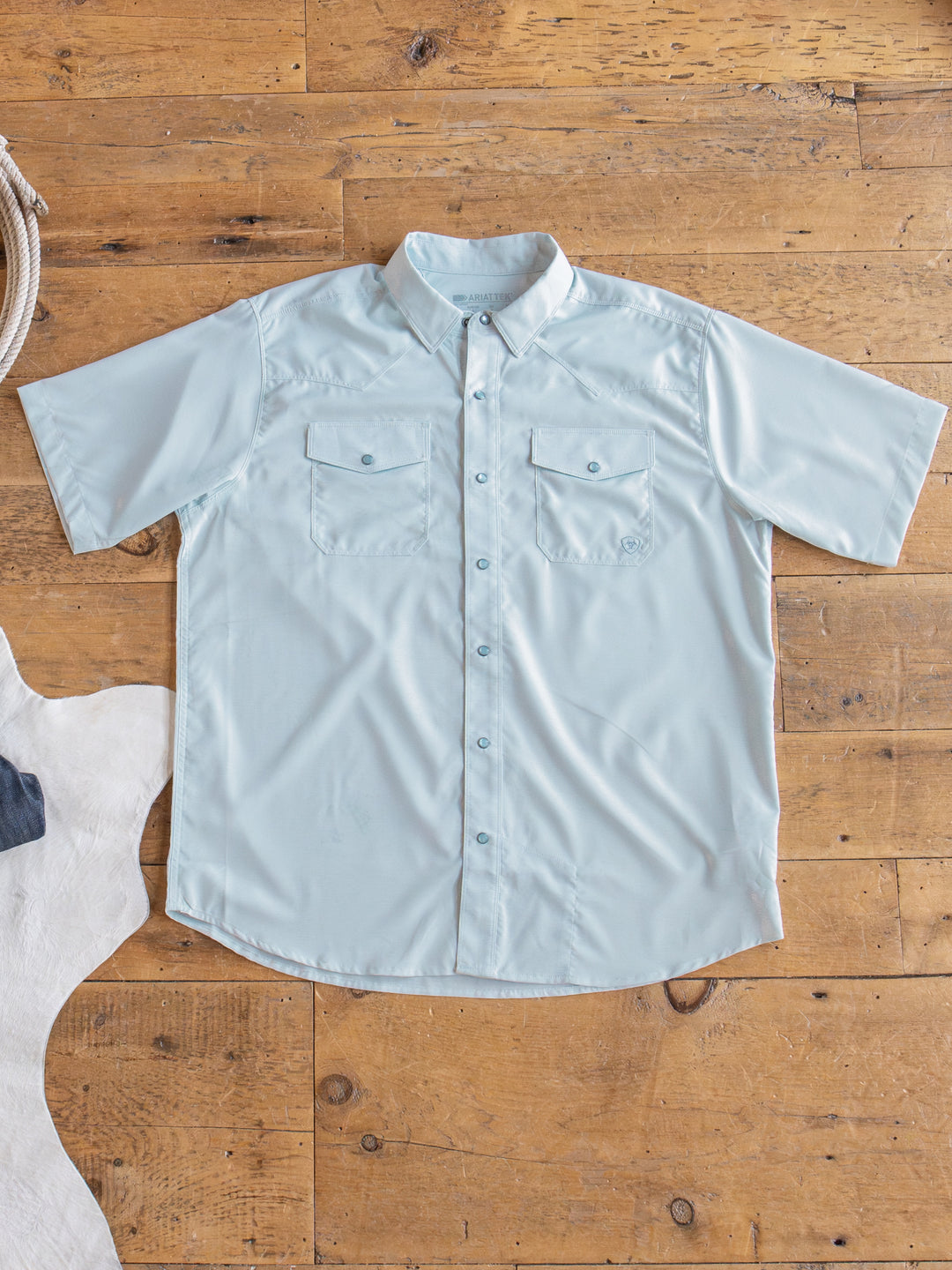 Barlett Ariat Men's Light Seafoam Pearl Snap
