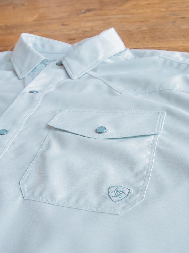 Barlett Ariat Men's Light Seafoam Pearl Snap