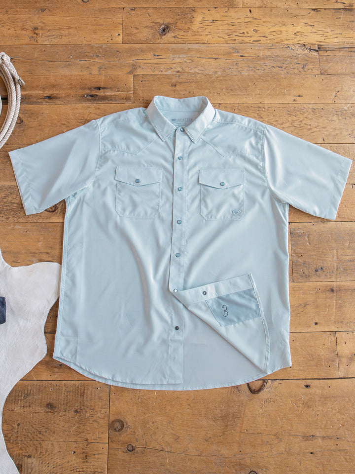 Barlett Ariat Men's Light Seafoam Pearl Snap