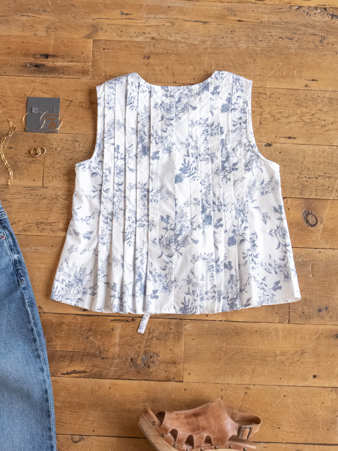 Westwater Floral Tie Front Top