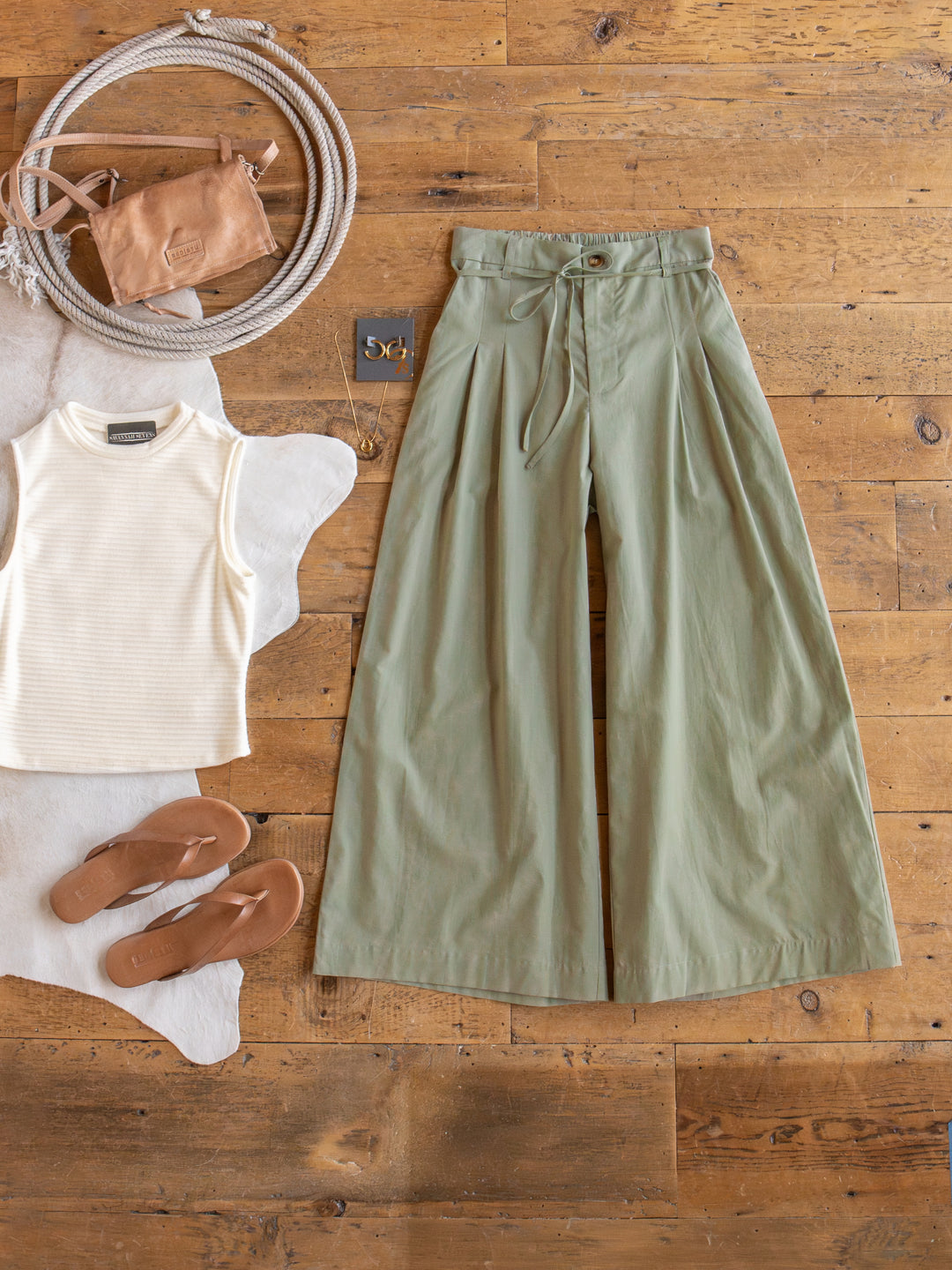 Castana Sage Palozzo Crop Pants