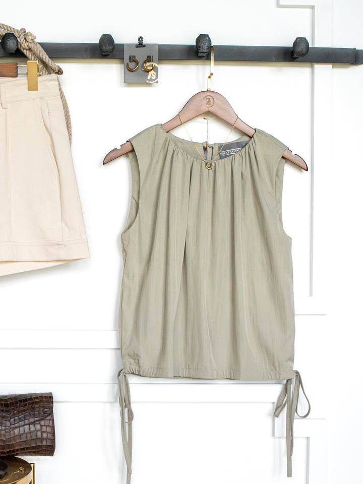 Tolley Sage Side Tie Top
