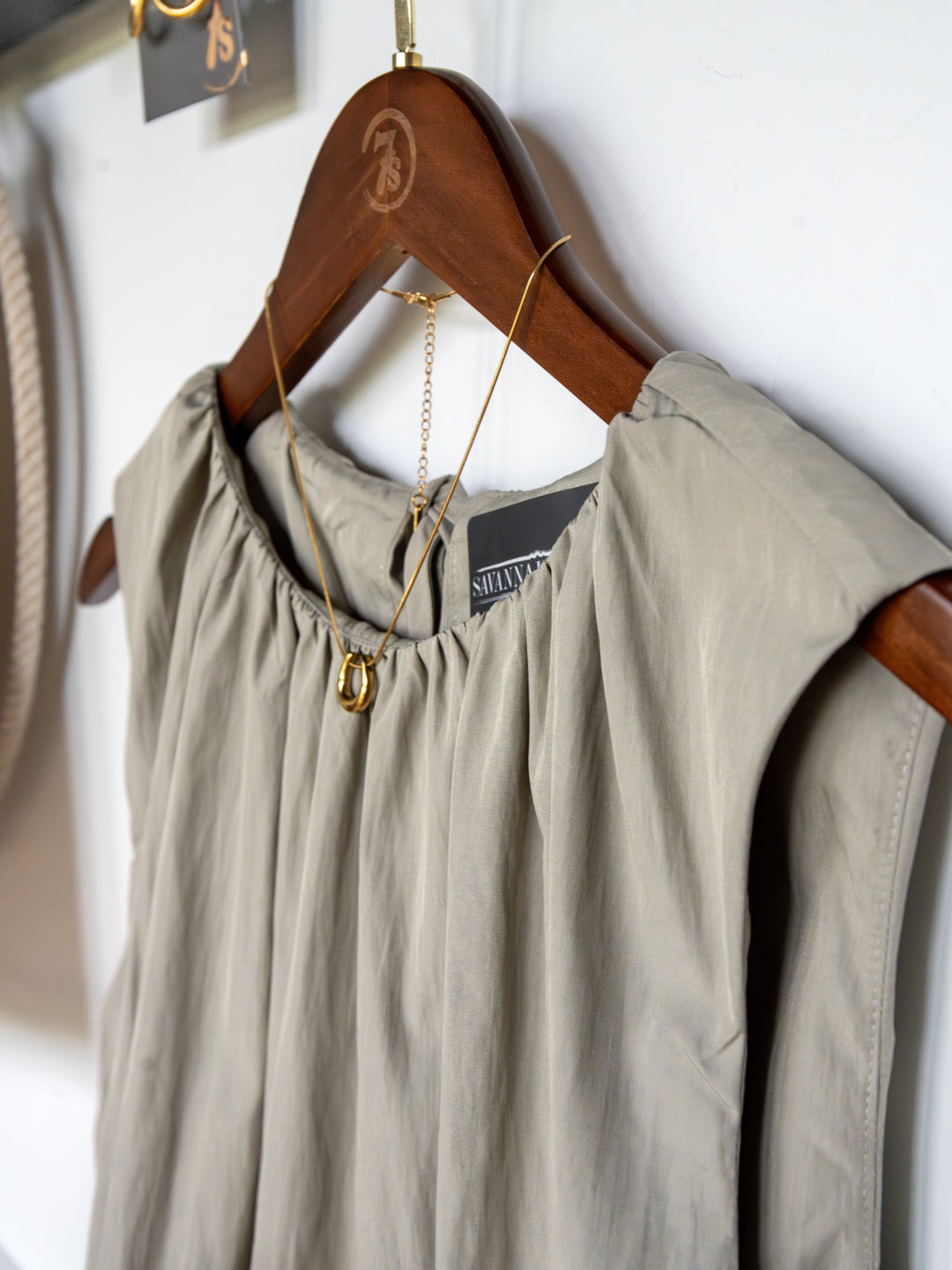 Tolley Sage Side Tie Top