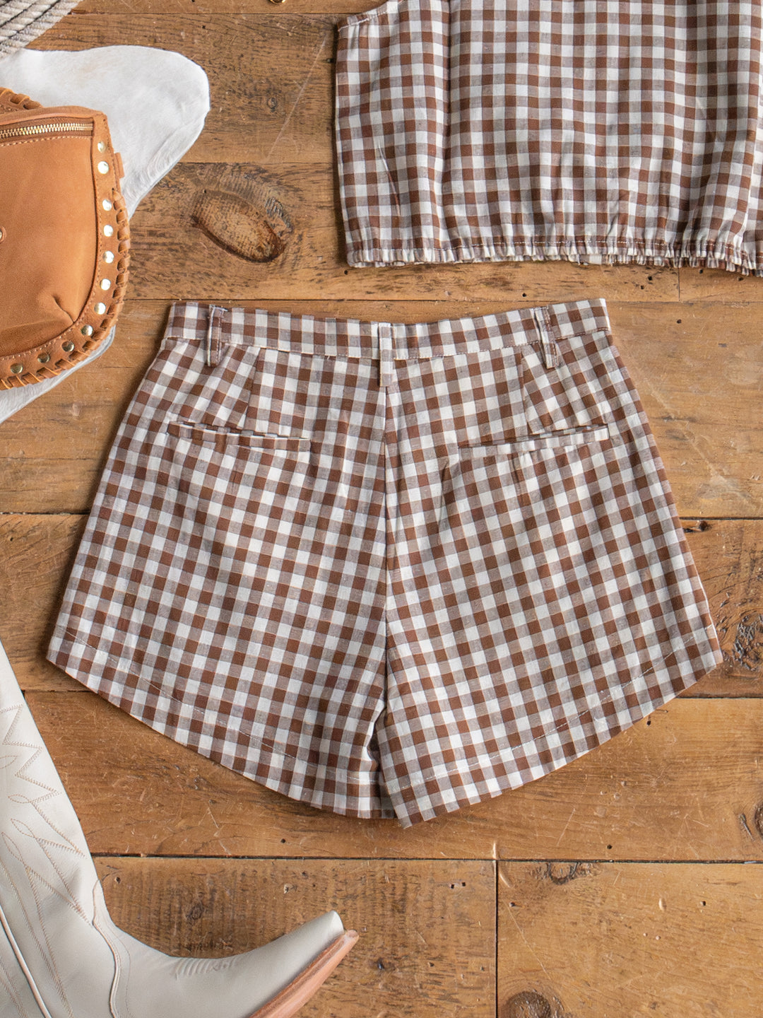 Hazelton Chocolate Gingham Set