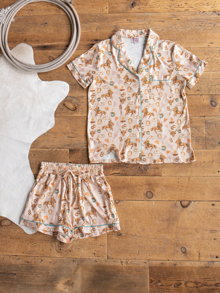 Westby Western Graphic Pajama Set