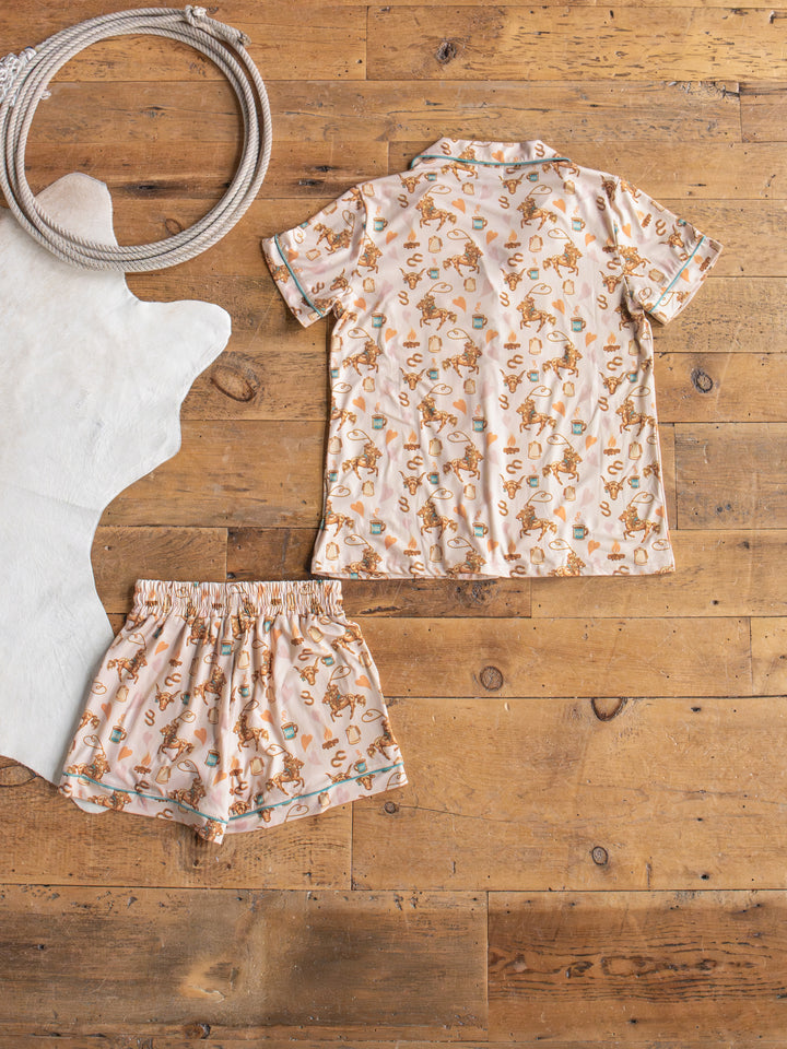 Westby Western Graphic Pajama Set