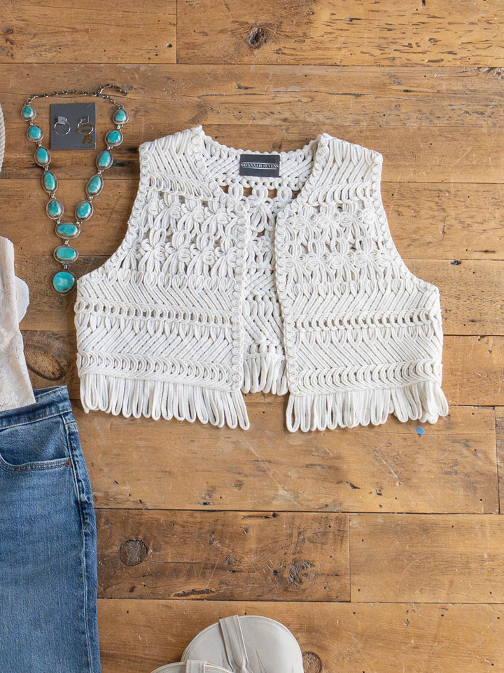 Cerrillo Natural Crochet Vest
