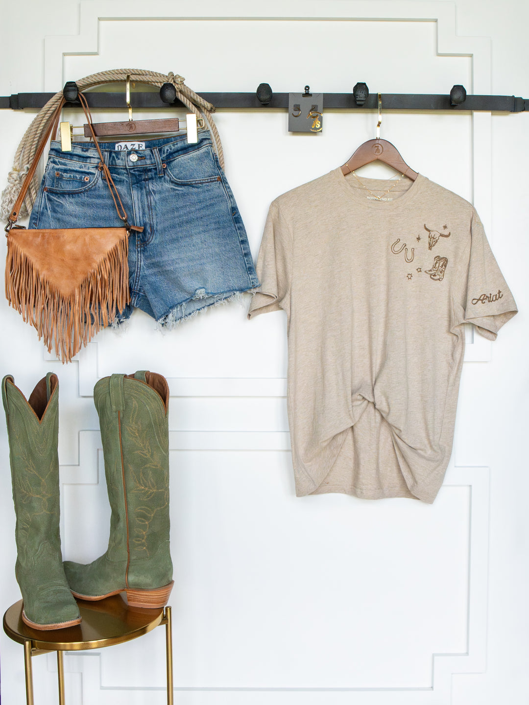 Western Nights Oatmeal Graphic Tee