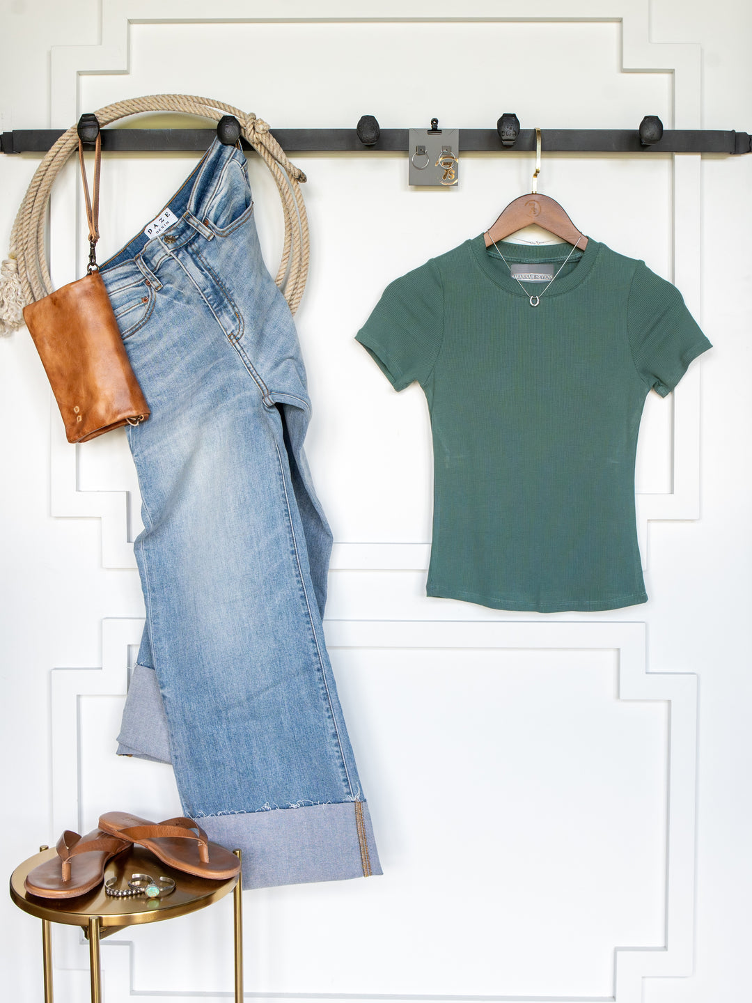 Lamotte Blue Sage Ribbed Tee