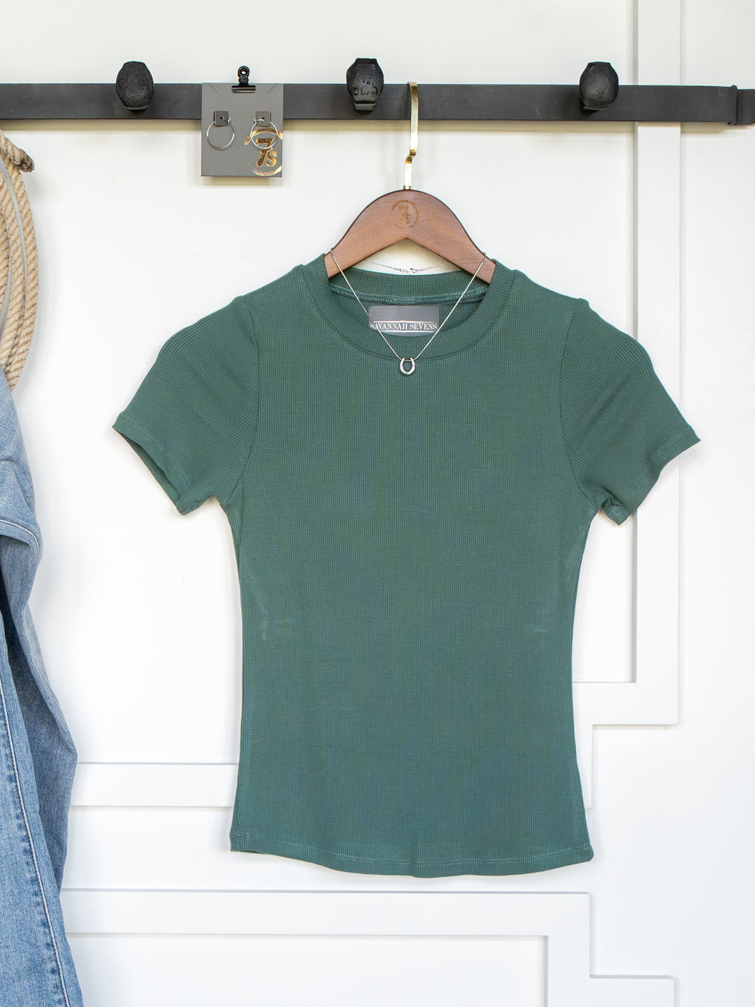 Lamotte Blue Sage Ribbed Tee