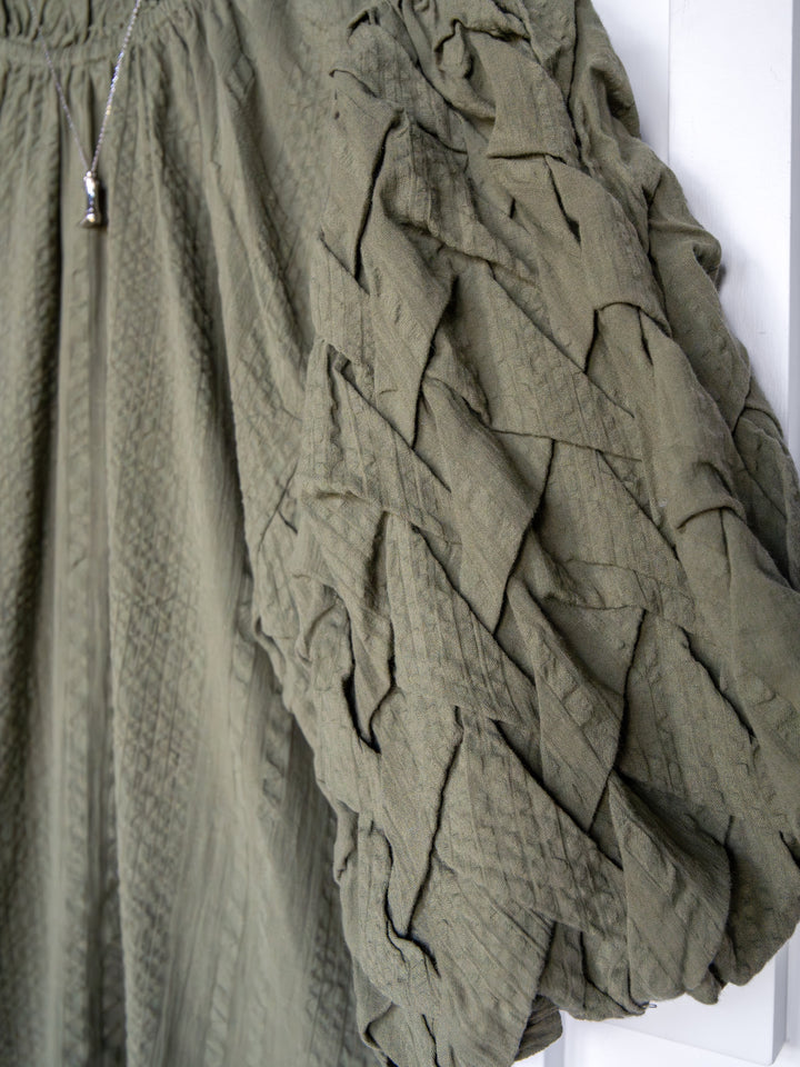 Kenawha Sage Puff Sleeve Top