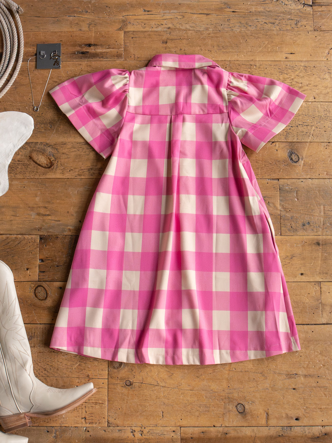 Ramona Pink Gingham Dress