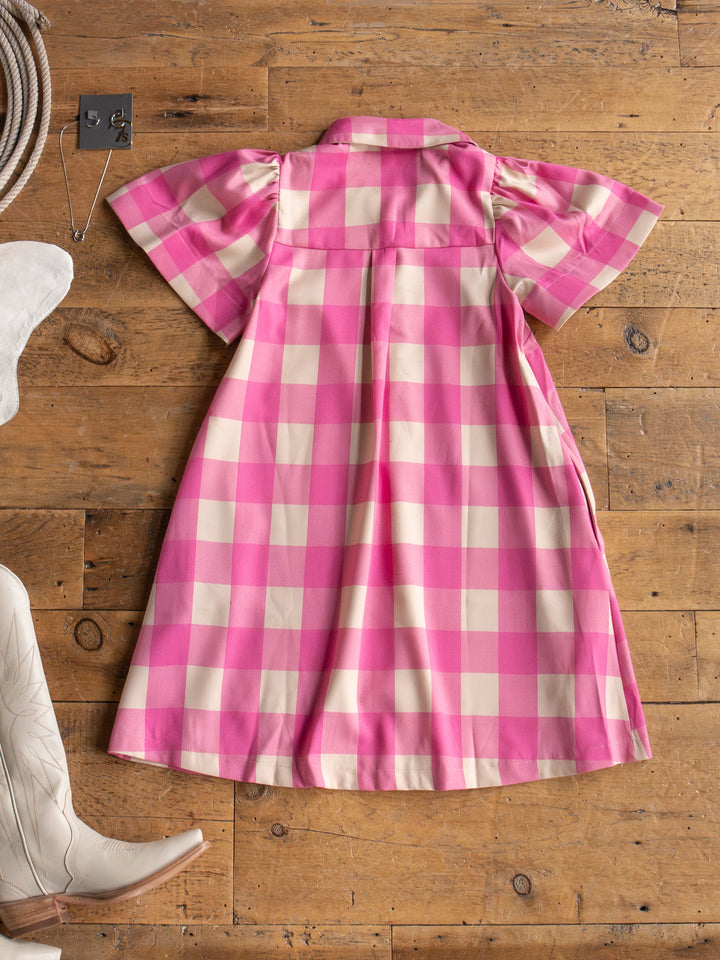 Ramona Pink Gingham Dress