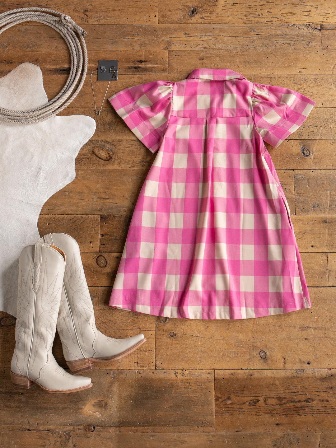 Ramona Pink Gingham Dress