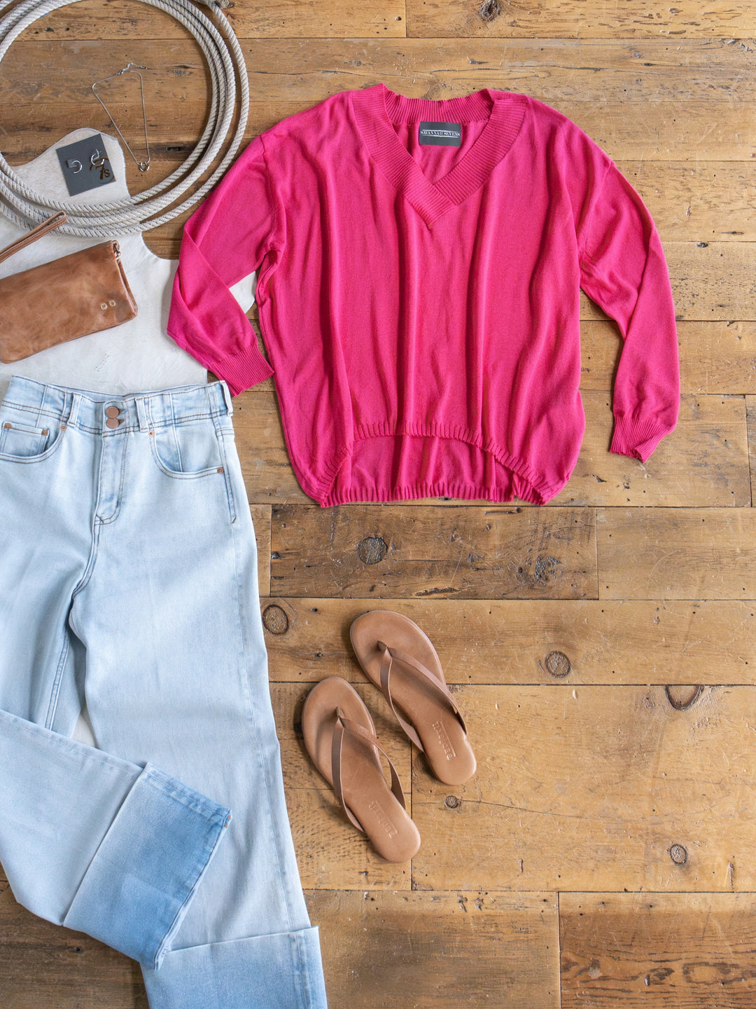 Tallula Fuchsia Long Sleeve Modal Top