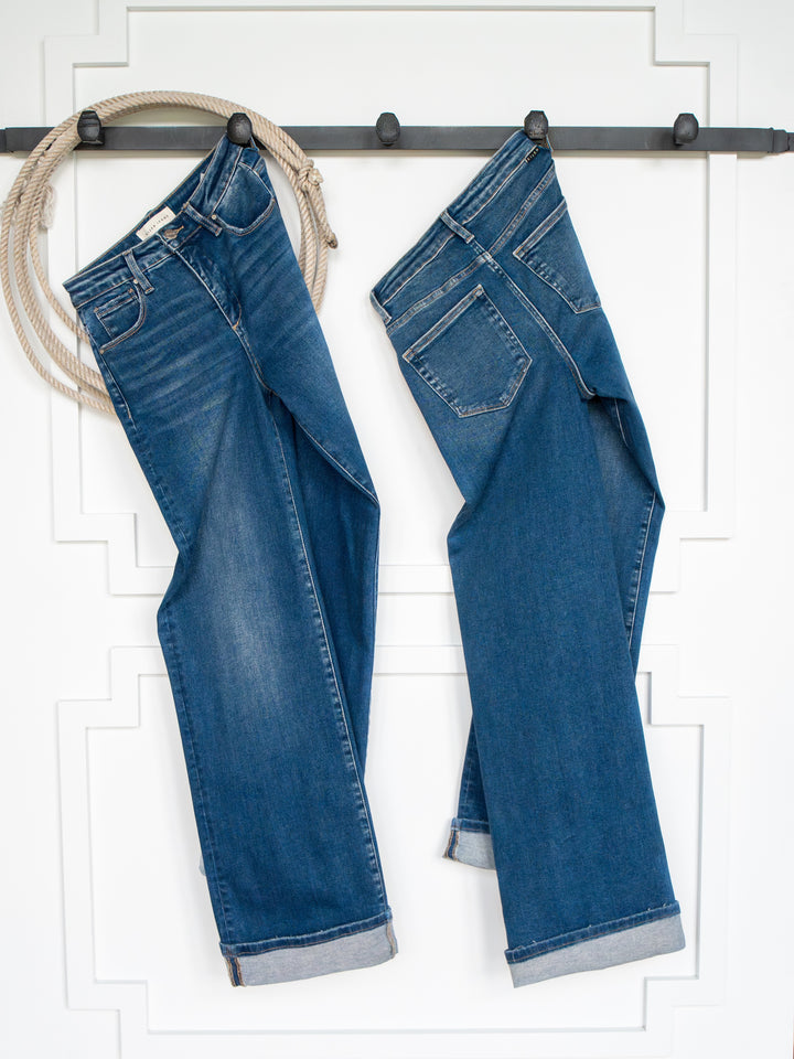 The Lenni High Rise Slim Wide Leg Jean