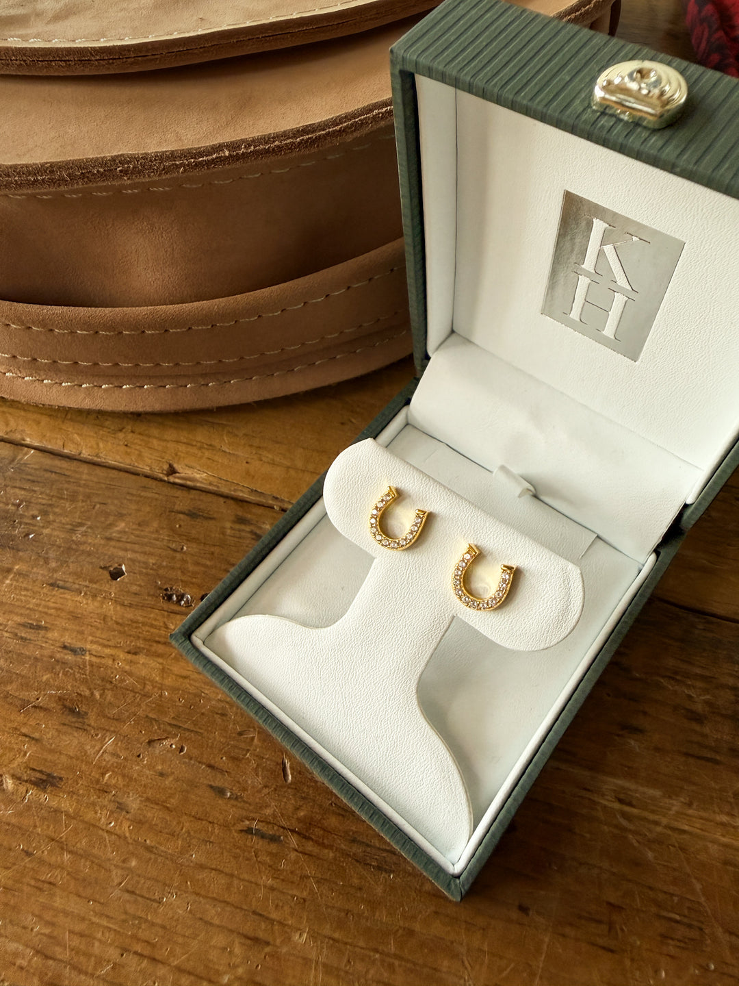 Chamita Gold Horseshoe Earrings