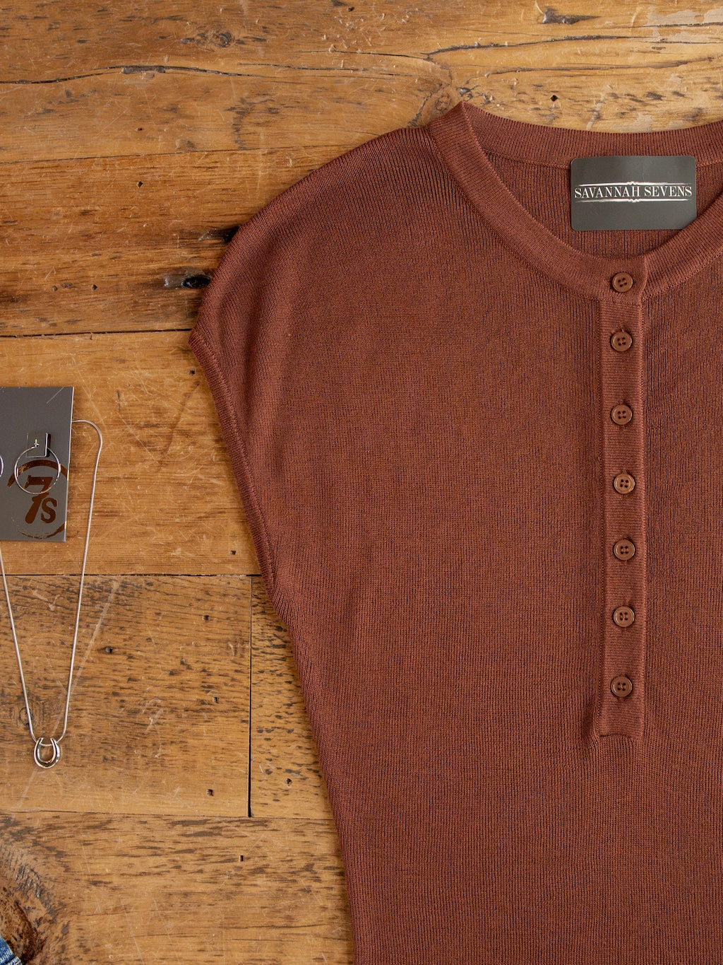 Adair Chestnut Cap Sleeve Top