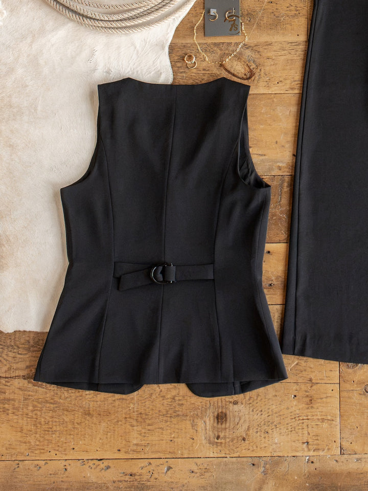 Cuero Black Vest Set