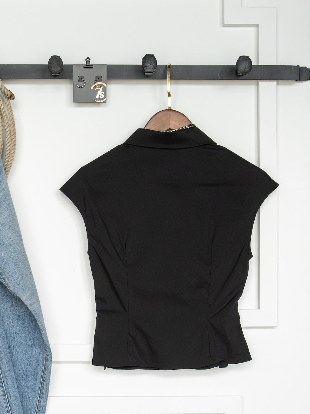 Valencia Black Twist Front Top