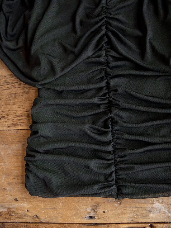 Toxey Black Caplet Ruched Top