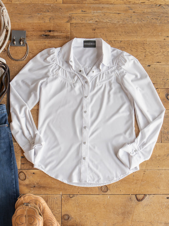 Belington White Retro Pearl Snap Top