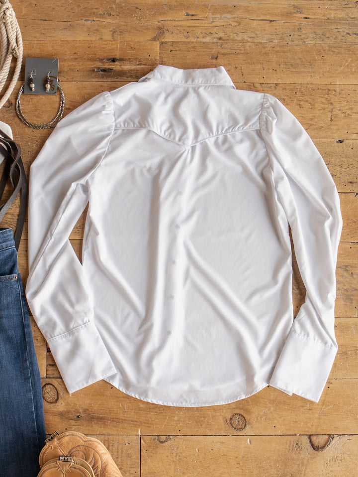 Belington White Retro Pearl Snap Top