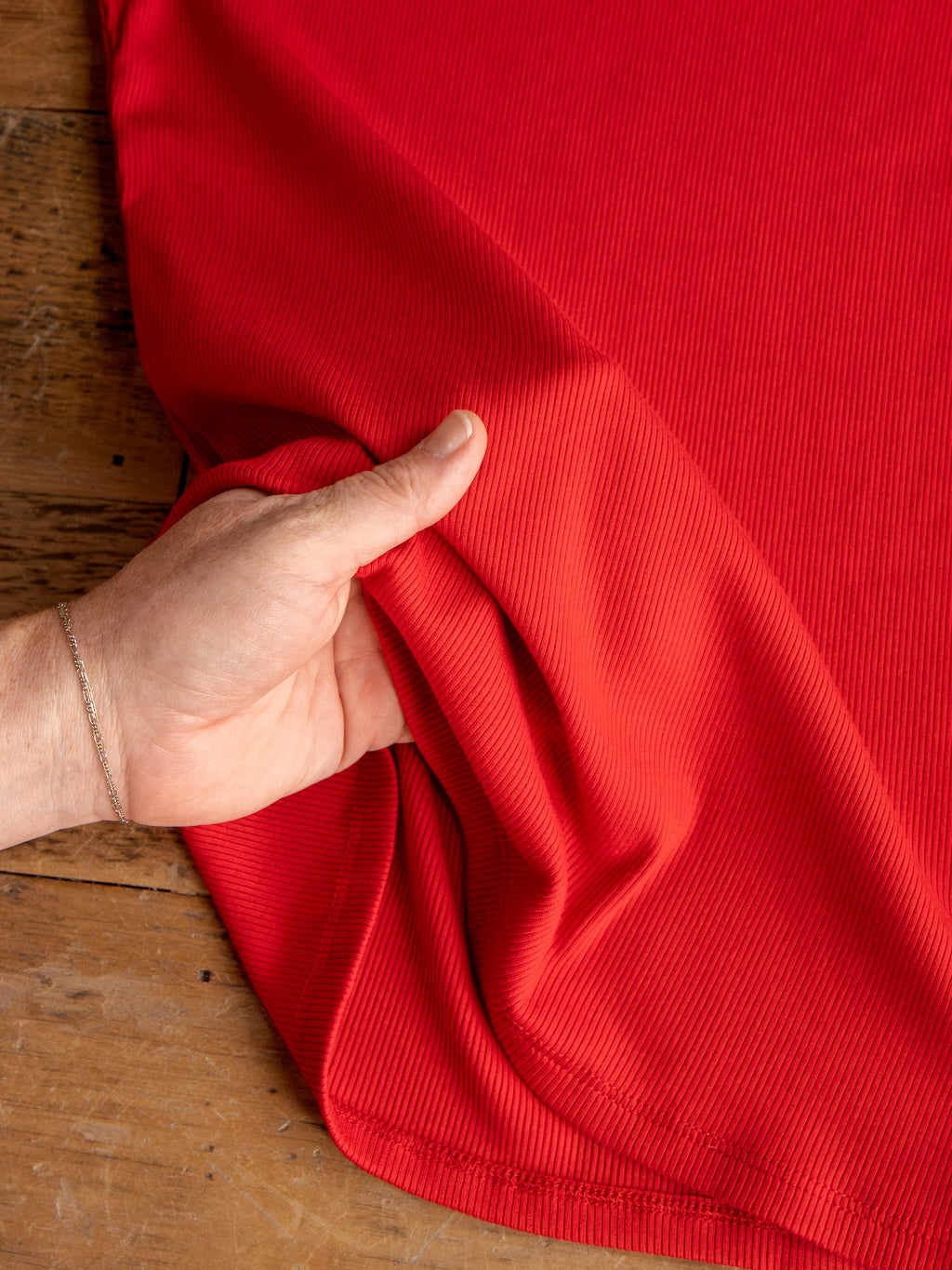 Utica Red Ribbed Basic Tank