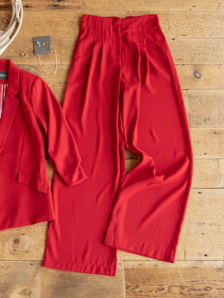 Revillo Red Blazer Set