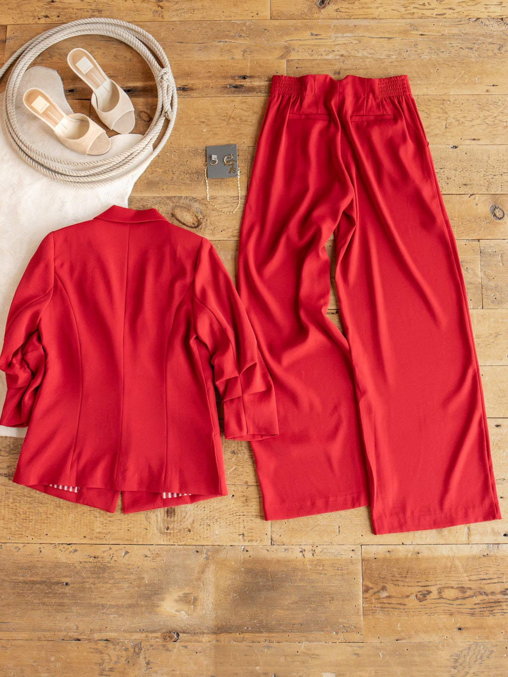 Revillo Red Blazer Set