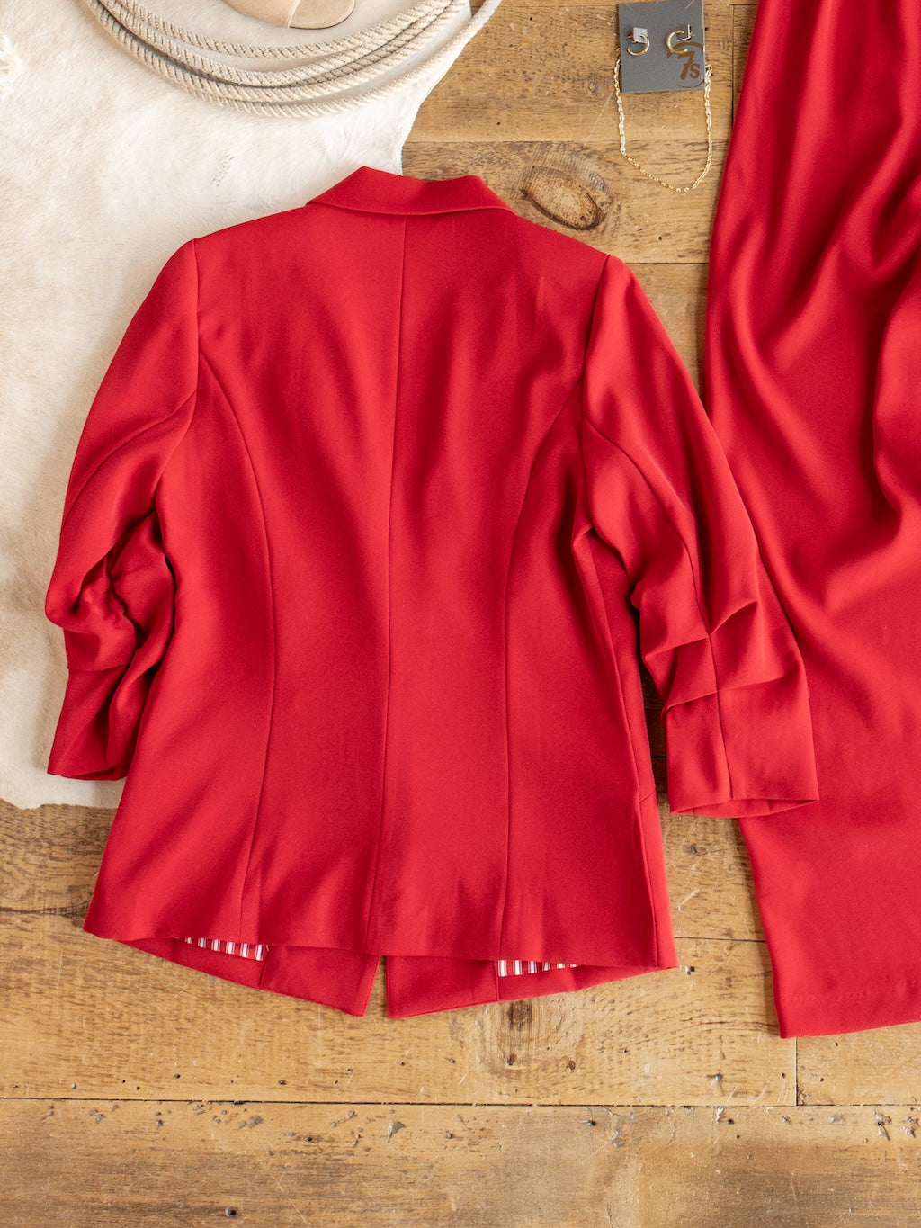 Revillo Red Blazer Set