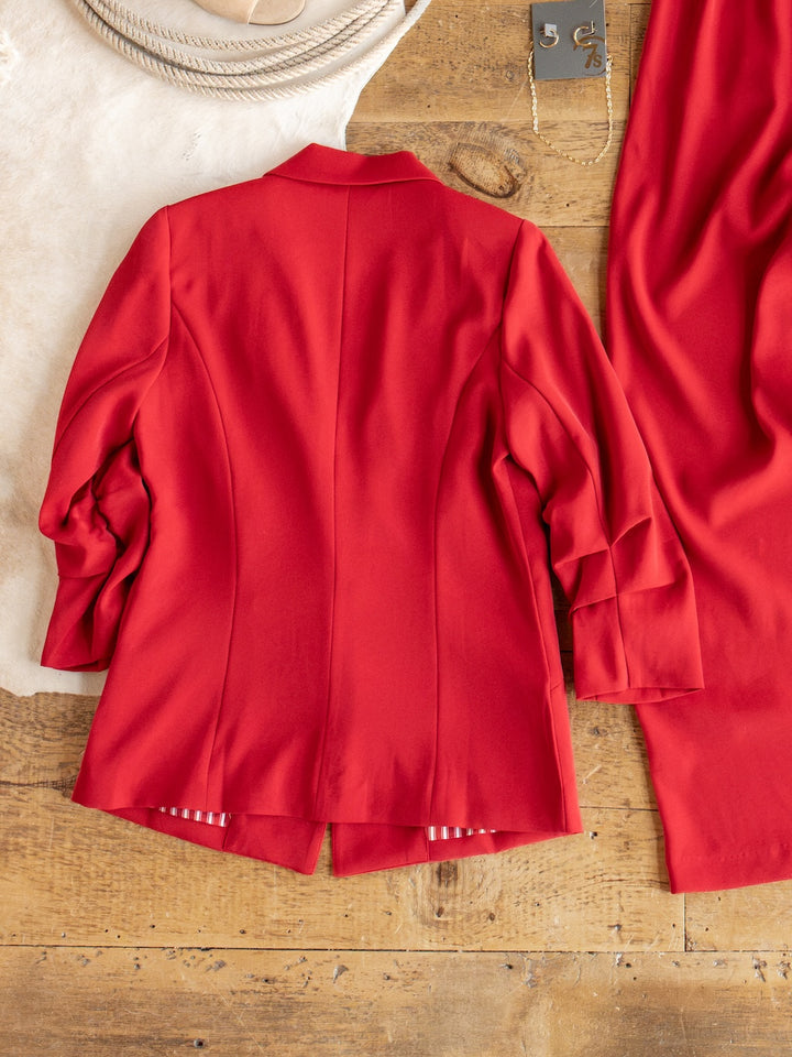 Revillo Red Blazer Set
