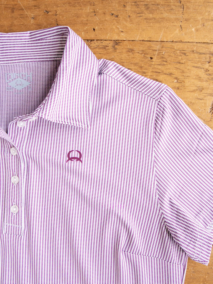 Payden Burgundy Striped Polo