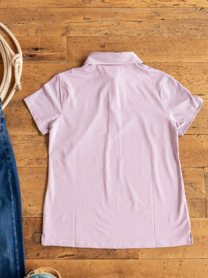 Payden Burgundy Striped Polo