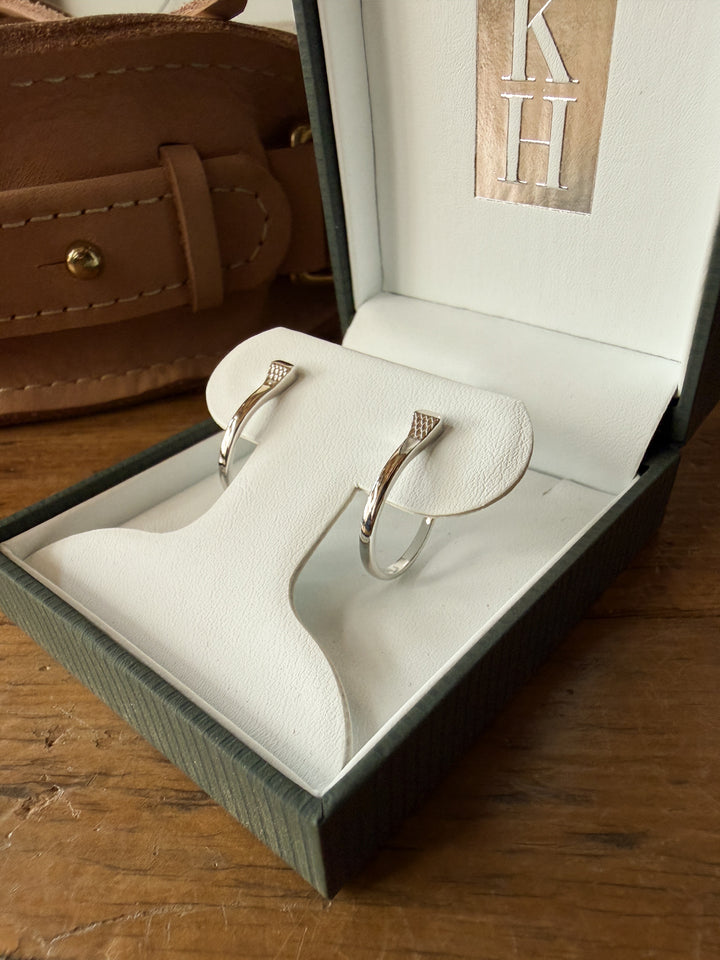 Ponca City Silver Nail Hoop Earrings