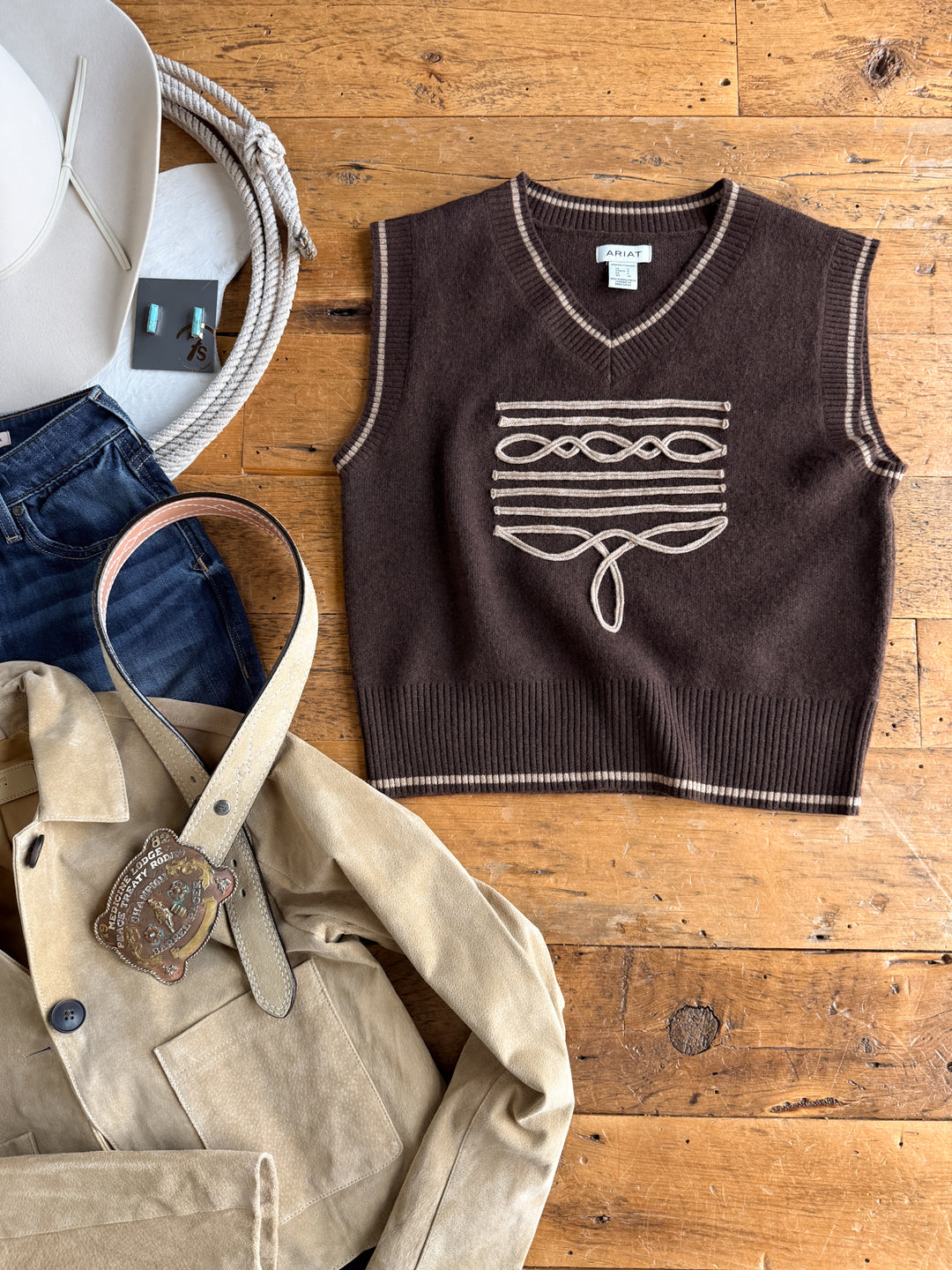 Abilene Boot Stitch Sweater Vest