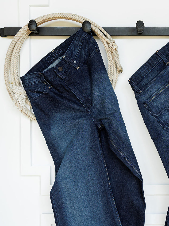 The Olivia High Rise Wide Leg Jean {Dark Stitch}