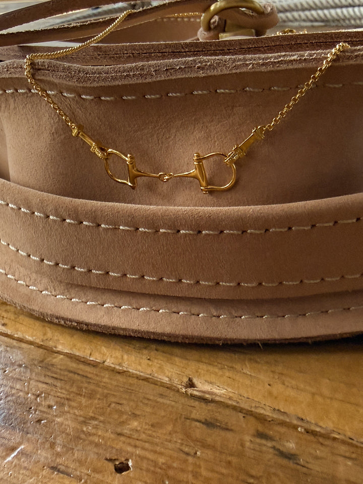 Tulsa Gold Snaffle Bit Necklace