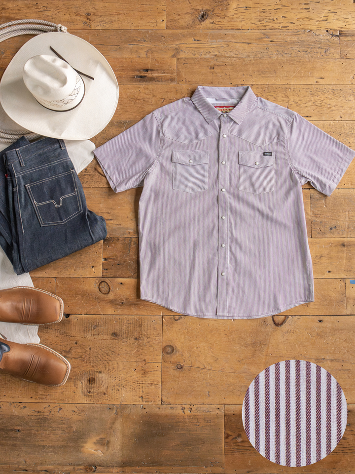 Cutler Cinch Men's Pinstripe Pearl Snap