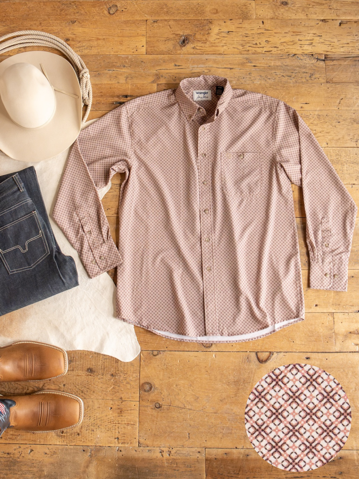 Strait Wrangler Men's Performance Button Up