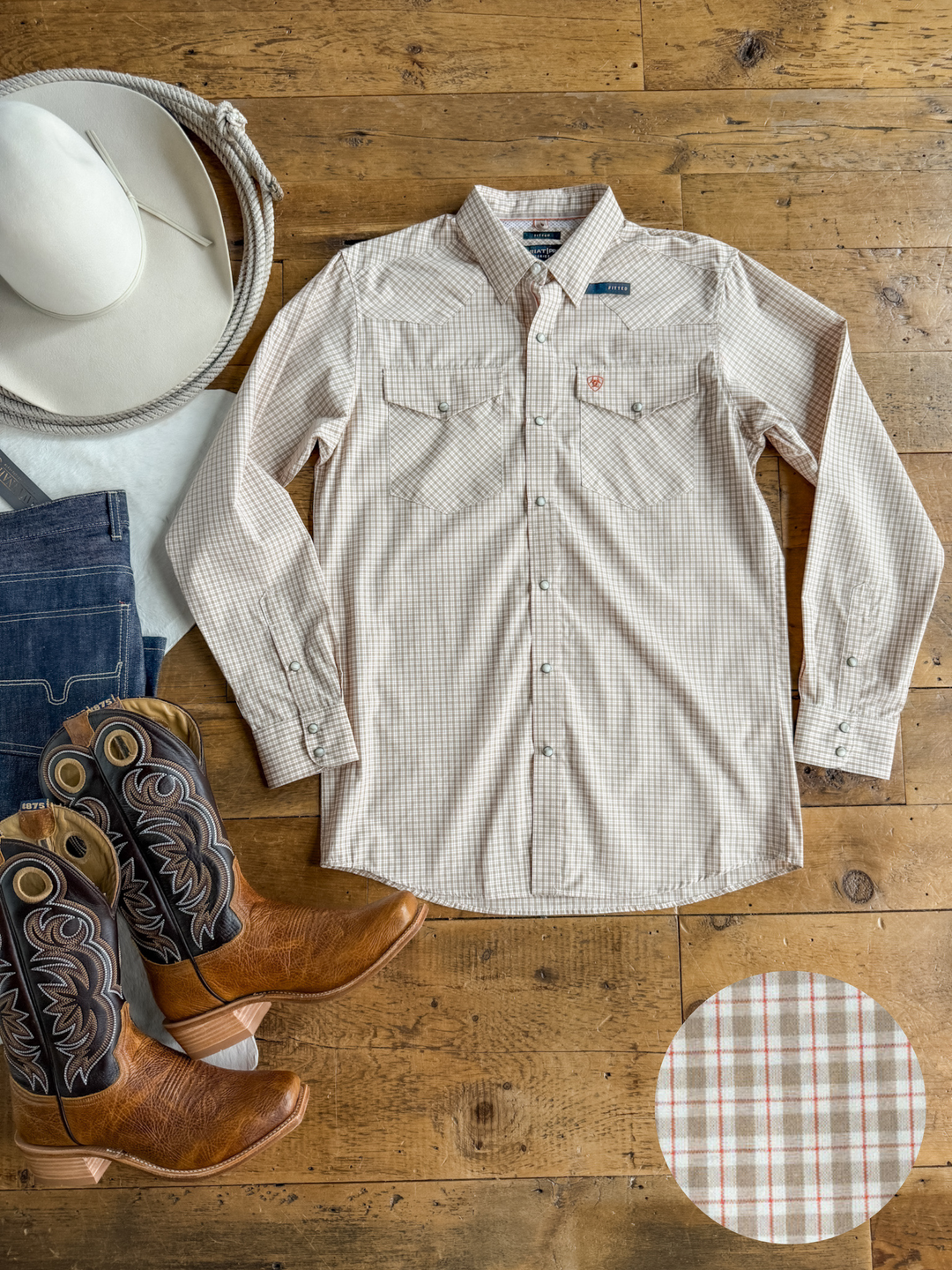 Lyford Ariat Men's Plaid Pearl Snap