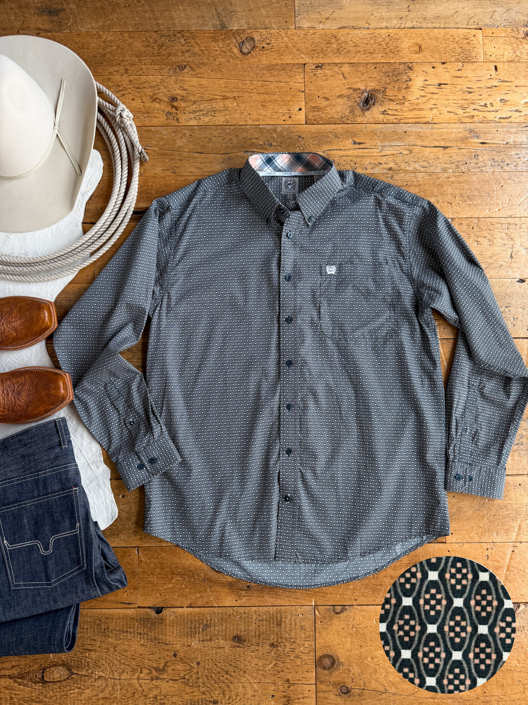 Kenton Cinch Men's Southwest Button Up