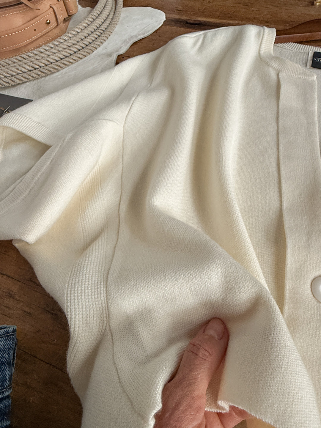 Callaway Cream Button Up Cardigan