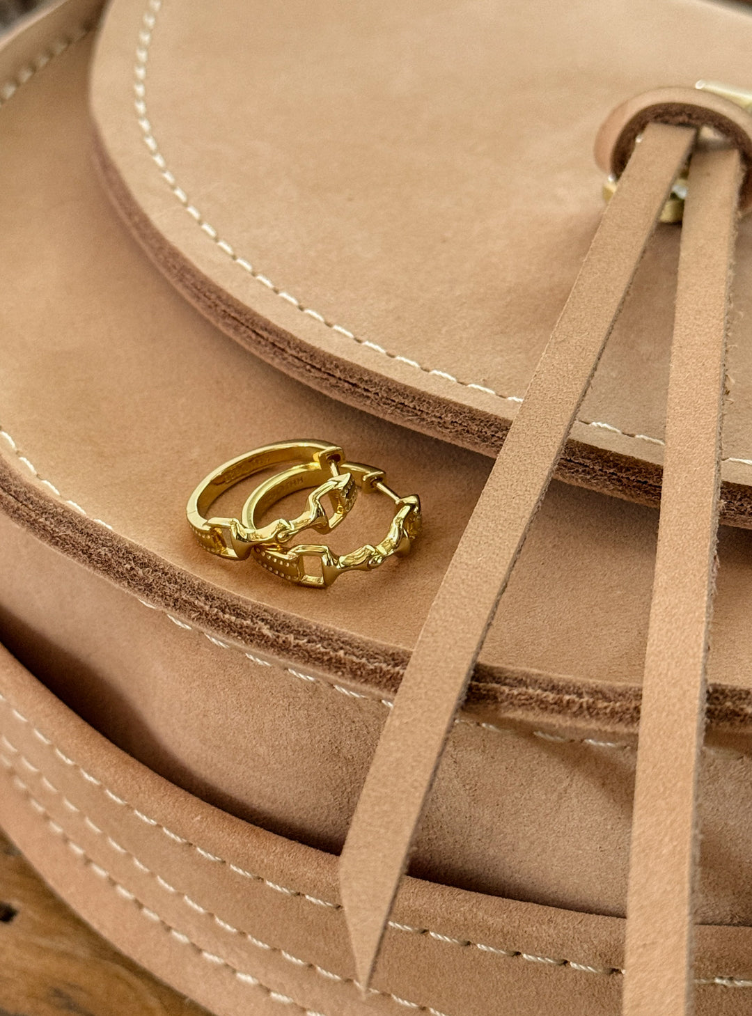 Lomita Gold Bit Hoop Earrings