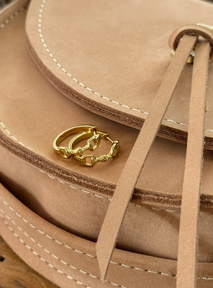 Lomita Gold Bit Hoop Earrings