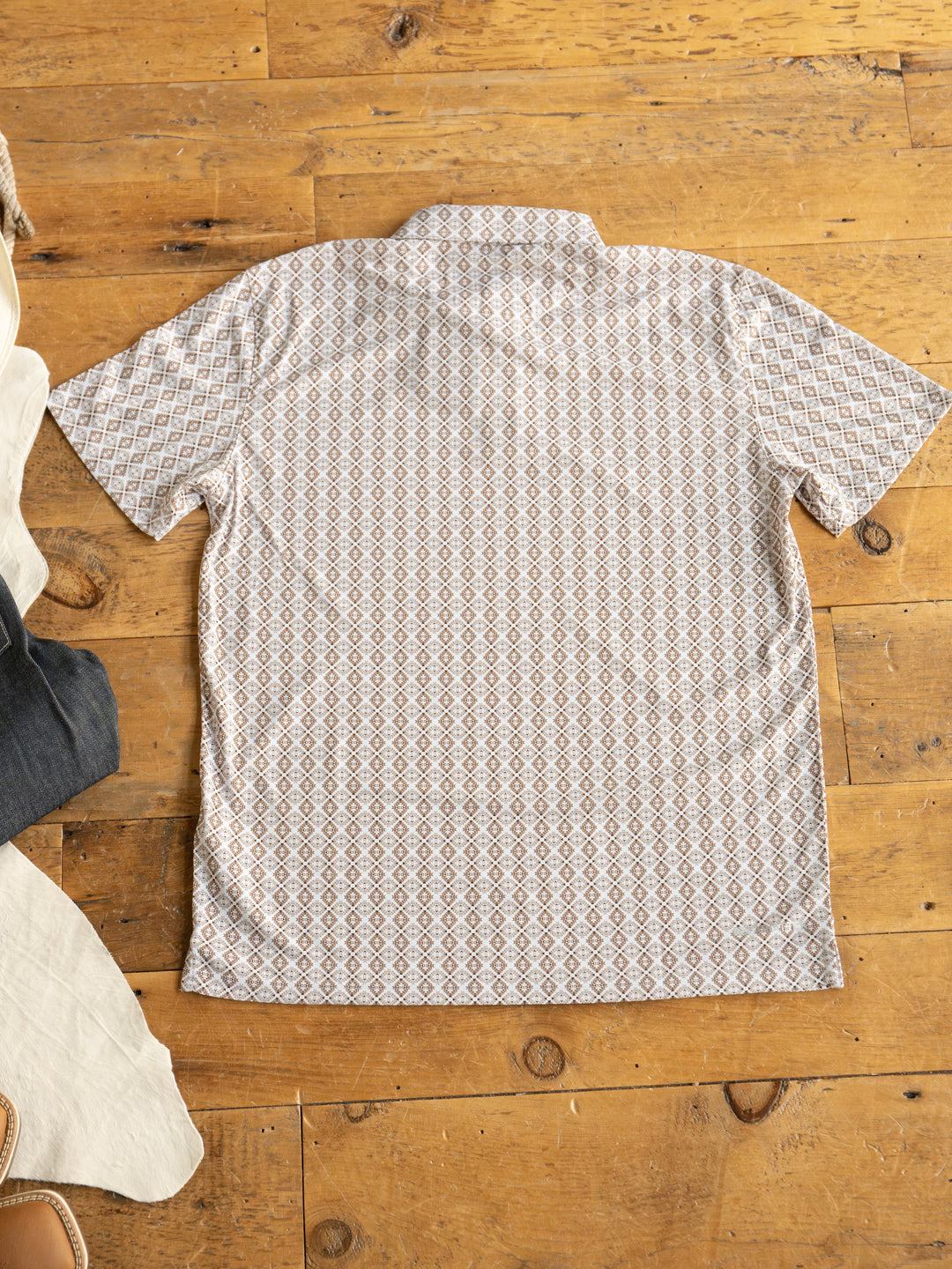 Bozeman Ariat Men's White Southwest Polo