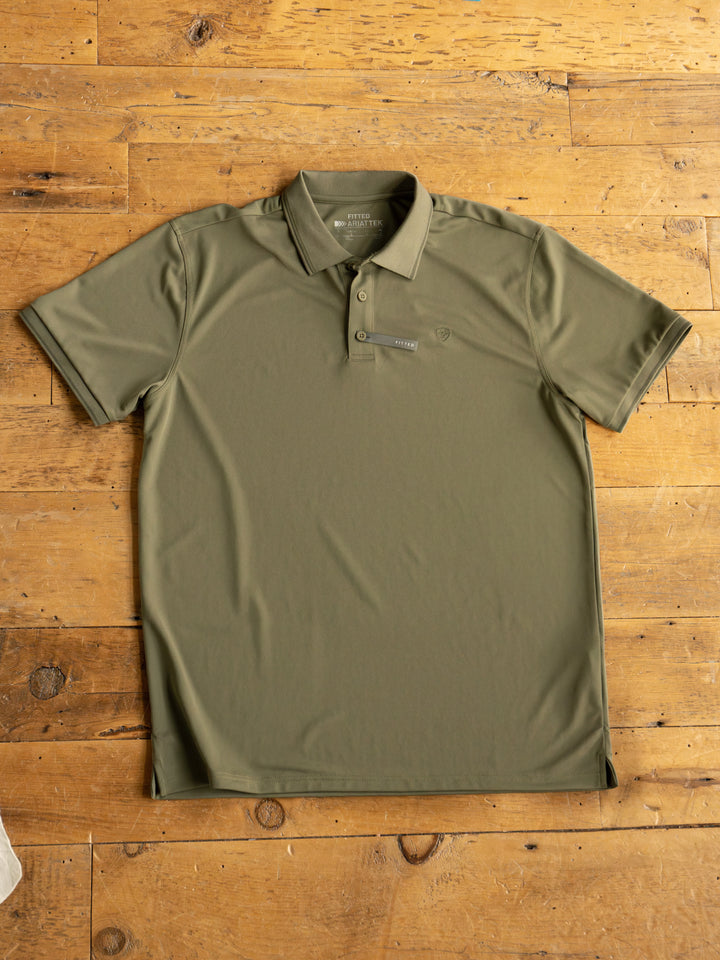 Bramer Ariat Men's Olive Polo