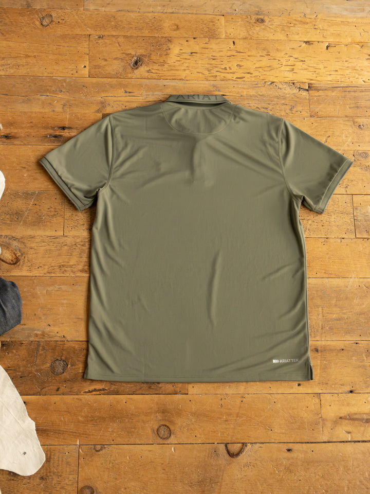 Bramer Ariat Men's Olive Polo