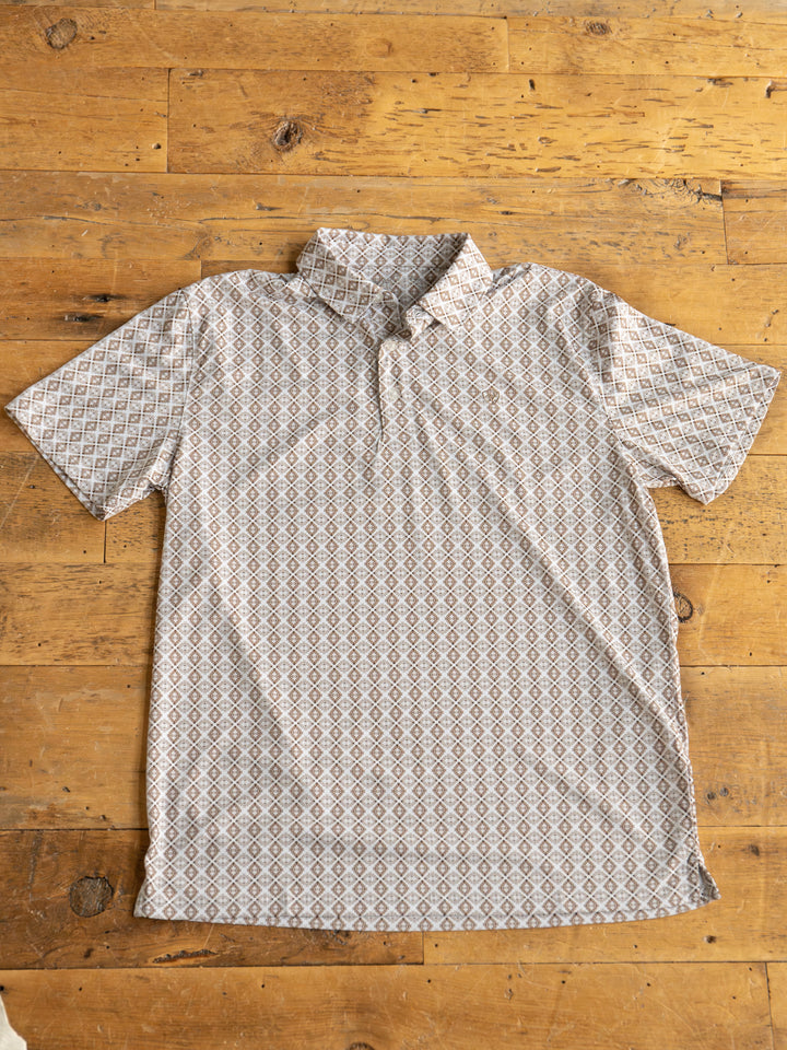 Bozeman Ariat Men's White Southwest Polo